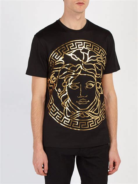 versace black and gold t shirt|Versace polo shirts for men.